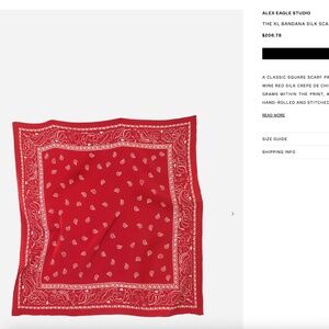 Alex Eagle Bandana print silk scarf/ large size
